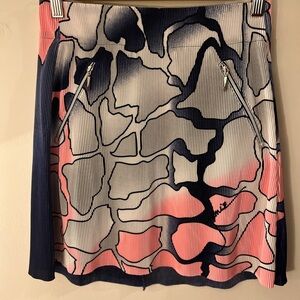 Jamie Sadock Women's 2 Skirt Pink Navy Gray Crinkle zip pockets